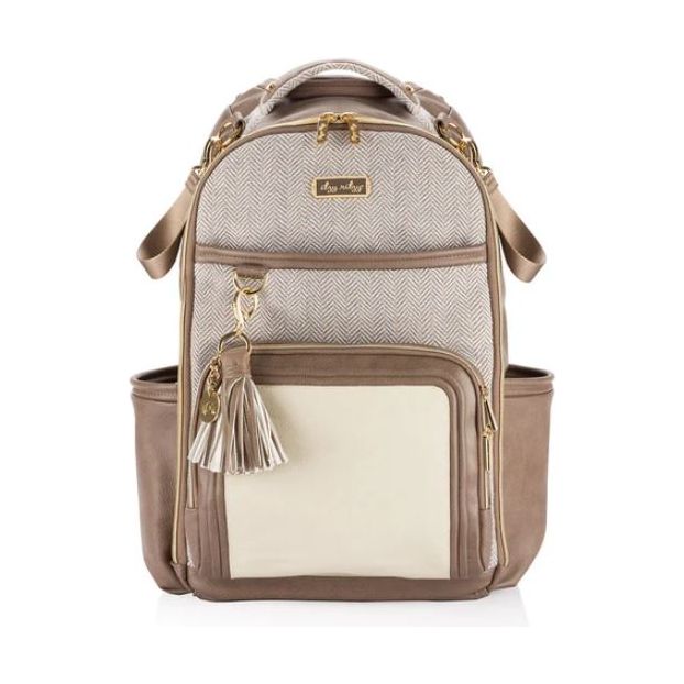 Itzy Ritzy Diaper Bag Backpack Plus - Vanilla Latte - Kid's Stuff Superstore