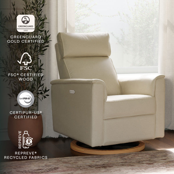 Monogram by Namesake Willa Plus Power Glider Recliner w/ Power Headrest - Kid's Stuff Superstore