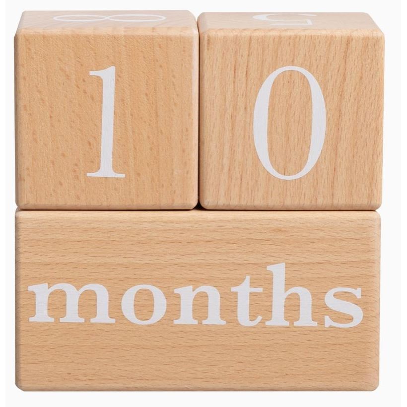Pearhead Natural Wooden Milestone Blocks Photo Prop