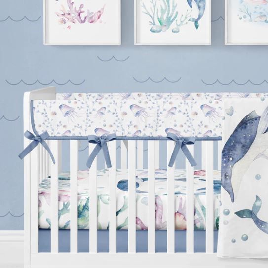 Dolphins 4pc. Crib Bedding Set