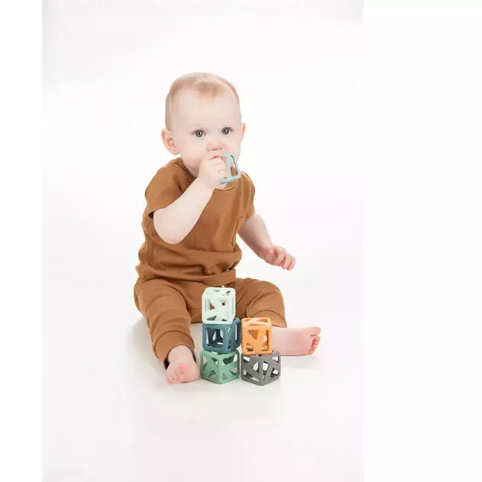 Malarkey Kids Stack N Chew Mini Cubes - Earthy - Kid's Stuff Superstore