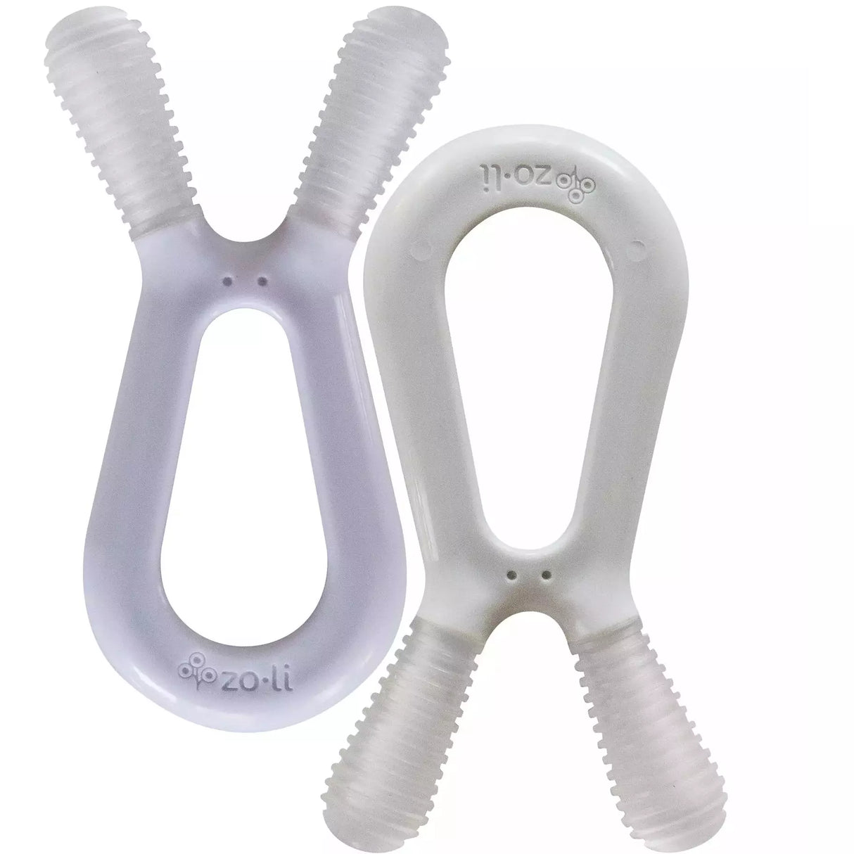 Zoli Bunny Teethers - Lilac & Ash Grey - Kid's Stuff Superstore