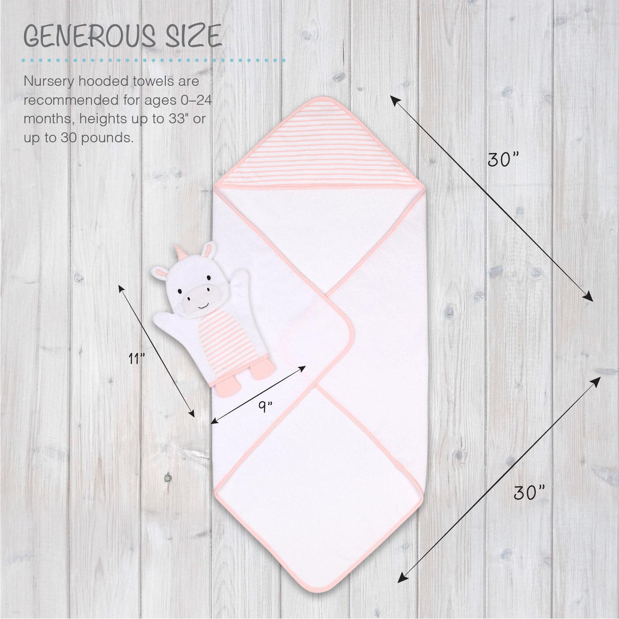 Hooded Towel & Wash Mitt - Unicorn - Kid's Stuff Superstore