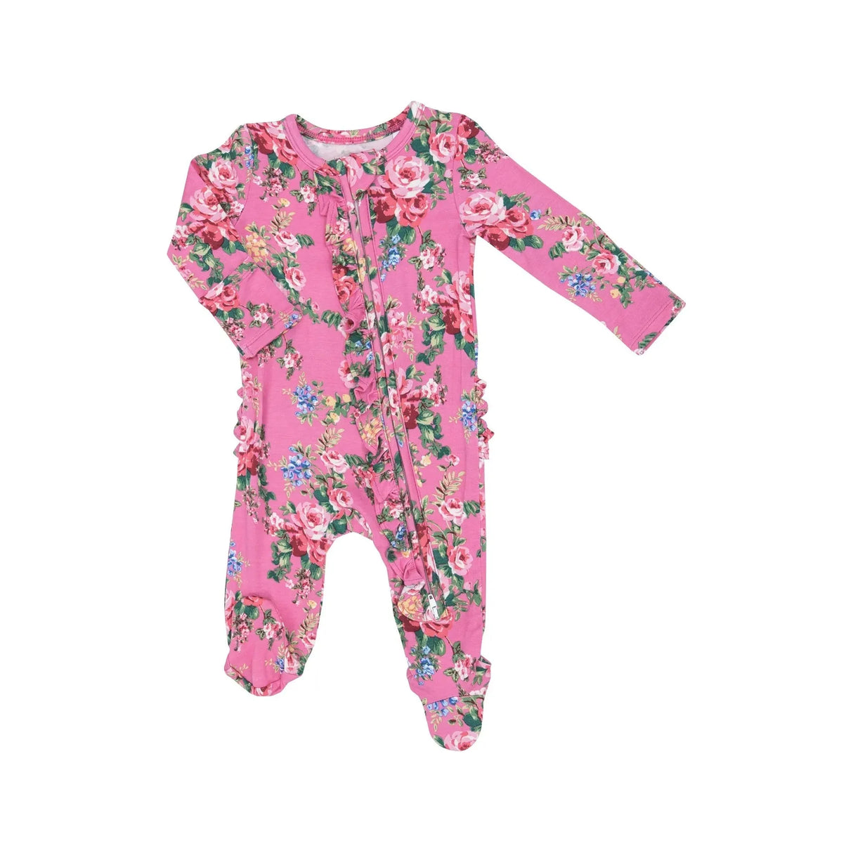 Angel Dear Bamboo Zipper Footie - Dream Cottage Floral - Kid's Stuff Superstore