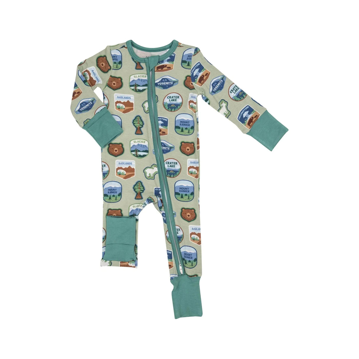 Angel Dear Bamboo Romper - National Parks Patches West - Kid's Stuff Superstore