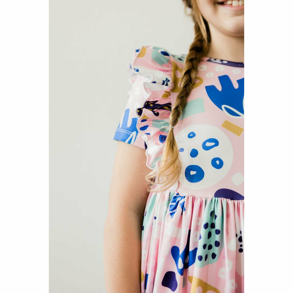 Mila & Rose Short Sleeve Ruffled Twirl Dress - Bloom Baby Bloom - Kid's Stuff Superstore