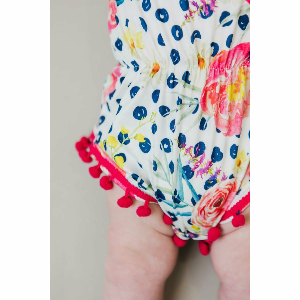 Mila & Rose Pom Pom Romper - Pop of Color - Kid's Stuff Superstore