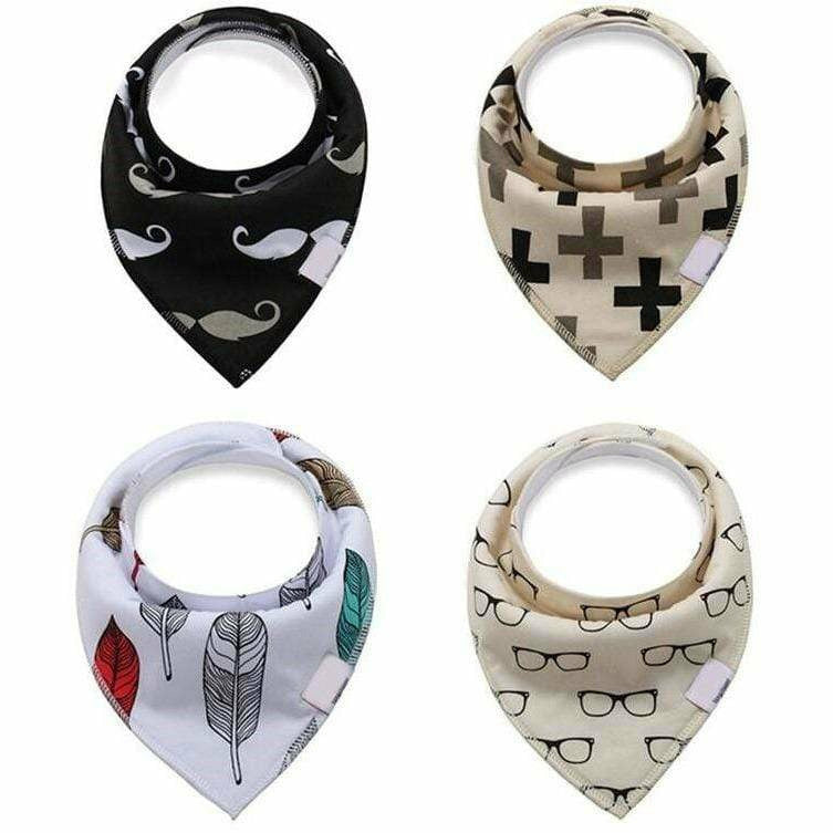 Bandana Bib 4 Pack - Glasses - Kid's Stuff Superstore