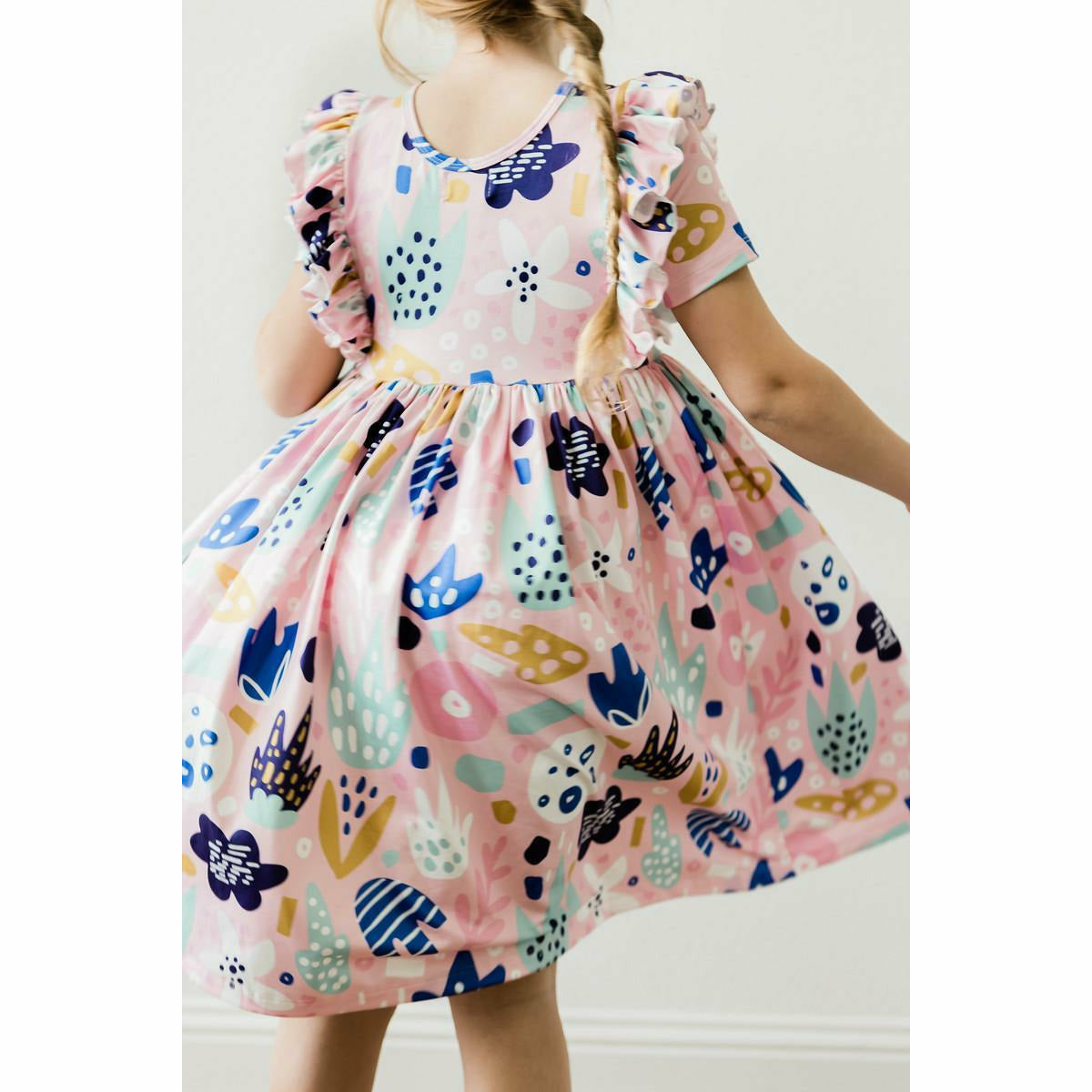 Mila & Rose Short Sleeve Ruffled Twirl Dress - Bloom Baby Bloom - Kid's Stuff Superstore