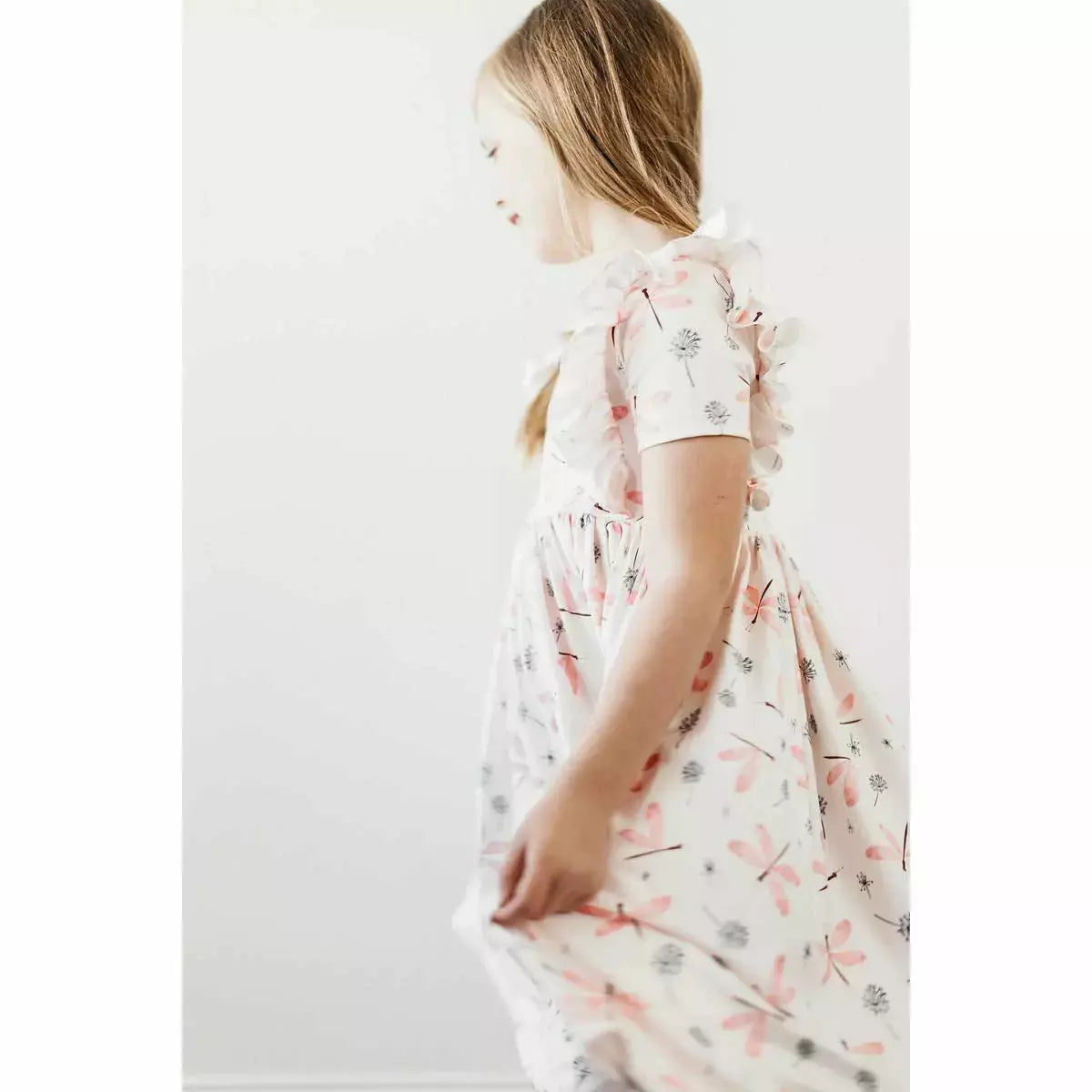 Mila & Rose Short Sleeve Ruffled Twirl Dress - Dragonfly Dreams - Kid's Stuff Superstore