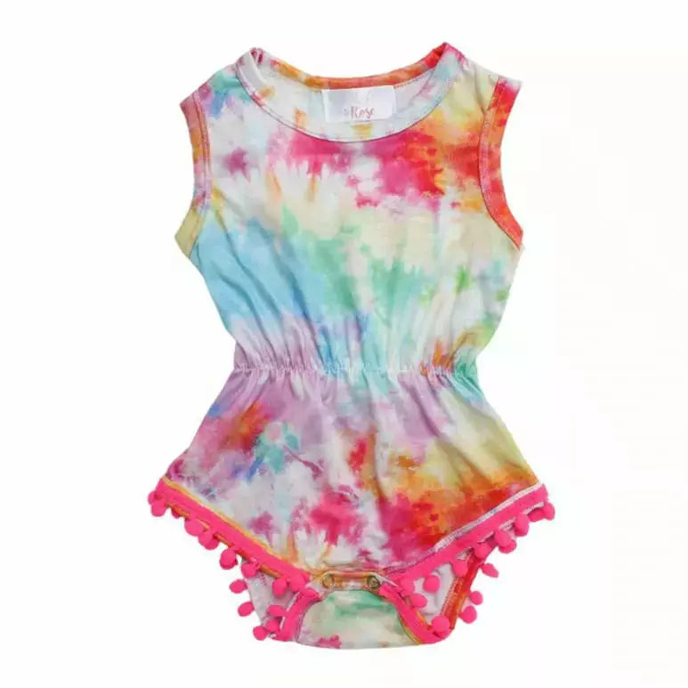 Mila & Rose Pom Pom Romper - Far Out - Kid's Stuff Superstore