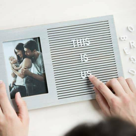Letterboard Photo Frame, Gray - Kid's Stuff Superstore