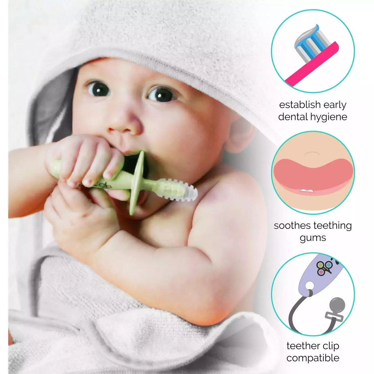 Zoli Chubby Gummy Teethers - Lilac & Ash Grey - Kid's Stuff Superstore