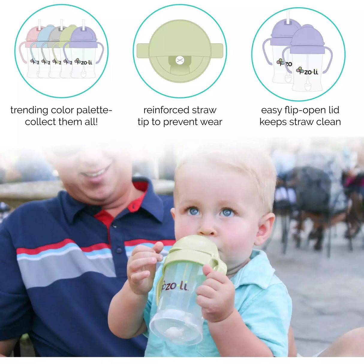 Zoli Bot Weighted Straw Sippy Cup - Blush - Kid's Stuff Superstore