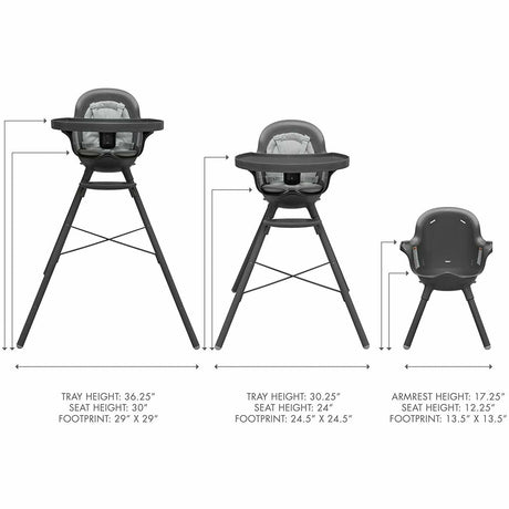 boon GRUB High Chair- Charcoal - Kid's Stuff Superstore