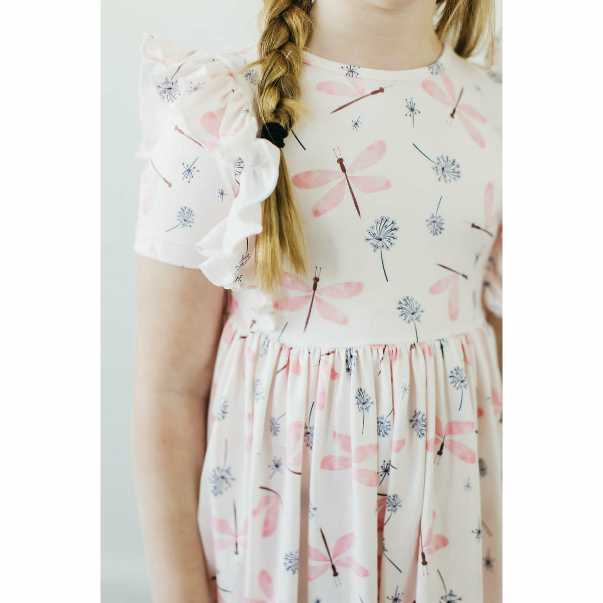 Mila & Rose Short Sleeve Ruffled Twirl Dress - Dragonfly Dreams - Kid's Stuff Superstore