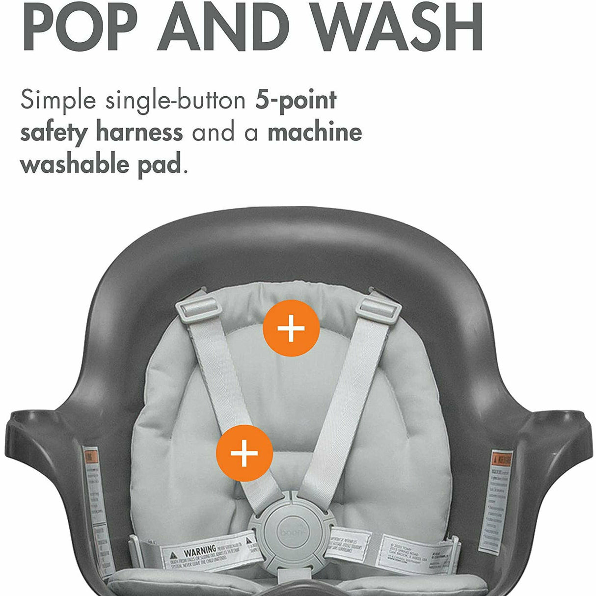 boon GRUB High Chair- Charcoal - Kid's Stuff Superstore