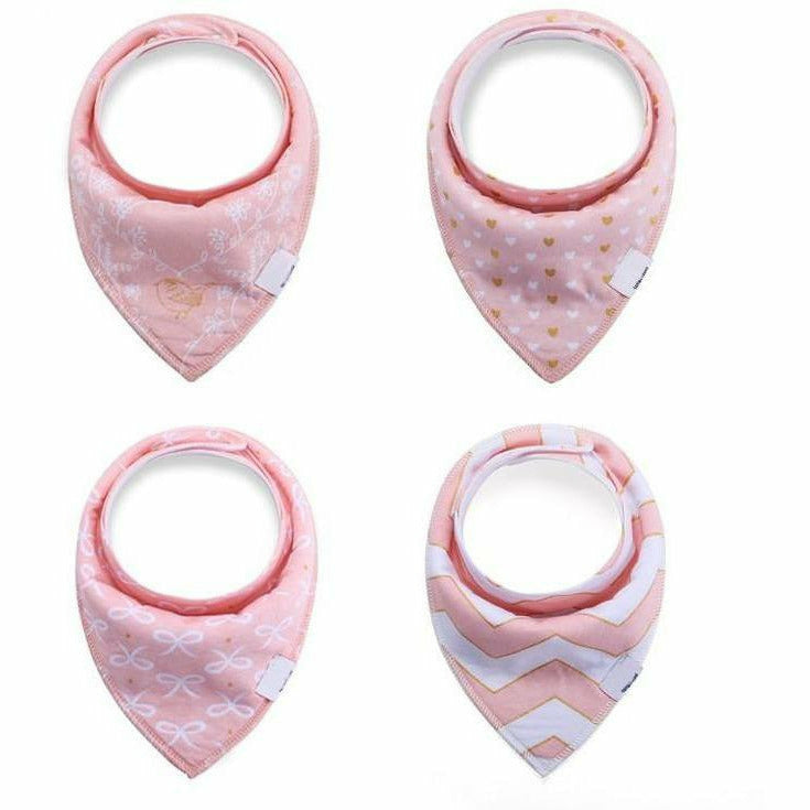 Bandana Bib 4 Pack - Pretty In Pink - Kid's Stuff Superstore