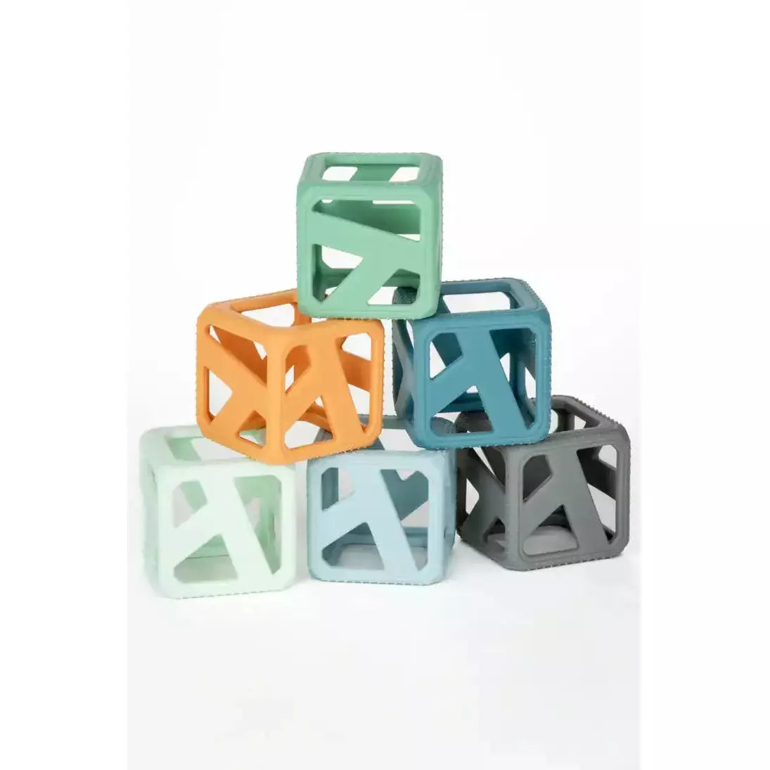 Malarkey Kids Stack N Chew Mini Cubes - Earthy - Kid's Stuff Superstore