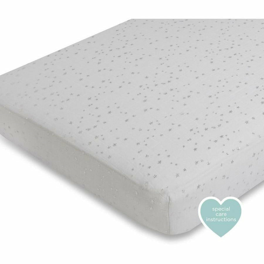 Aden & Anais Fitted Crib Sheet - Metallic Charm - Kid's Stuff Superstore