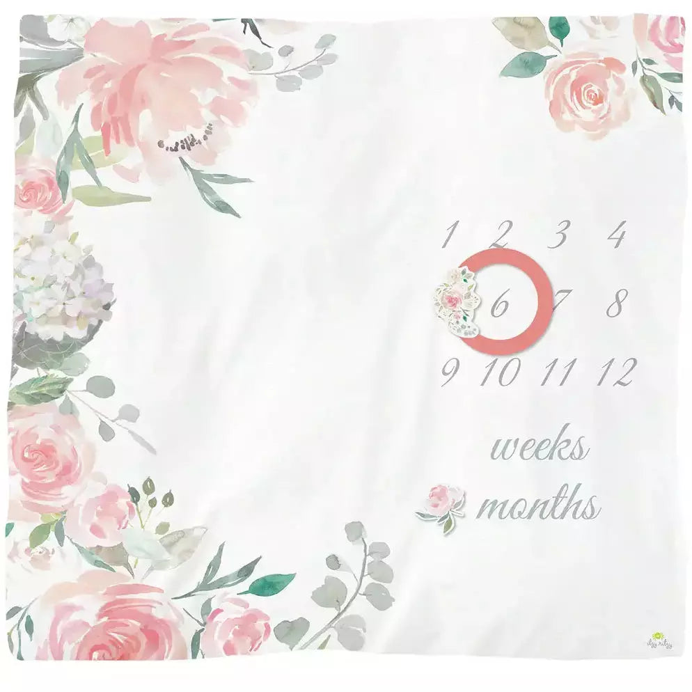Itzy Ritzy Cutie Captures Milestone Blanket - Floral - Kid's Stuff Superstore