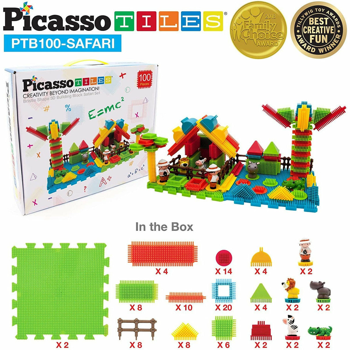 PicassoTiles 100 Piece Theme Building Set - Kid's Stuff Superstore