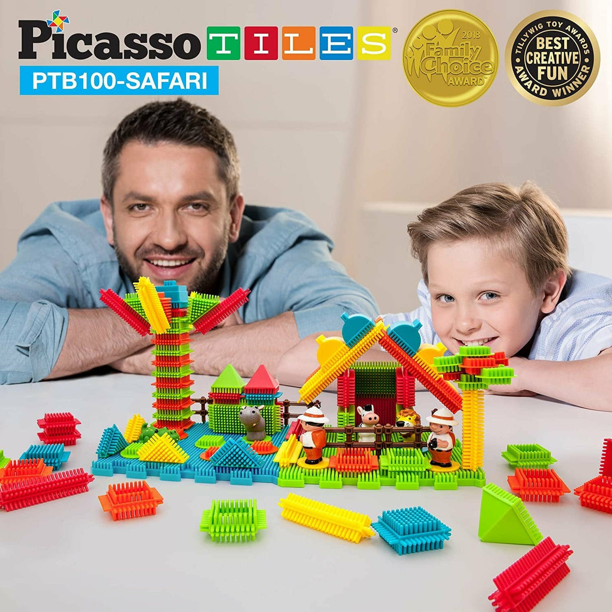 PicassoTiles 100 Piece Theme Building Set - Kid's Stuff Superstore