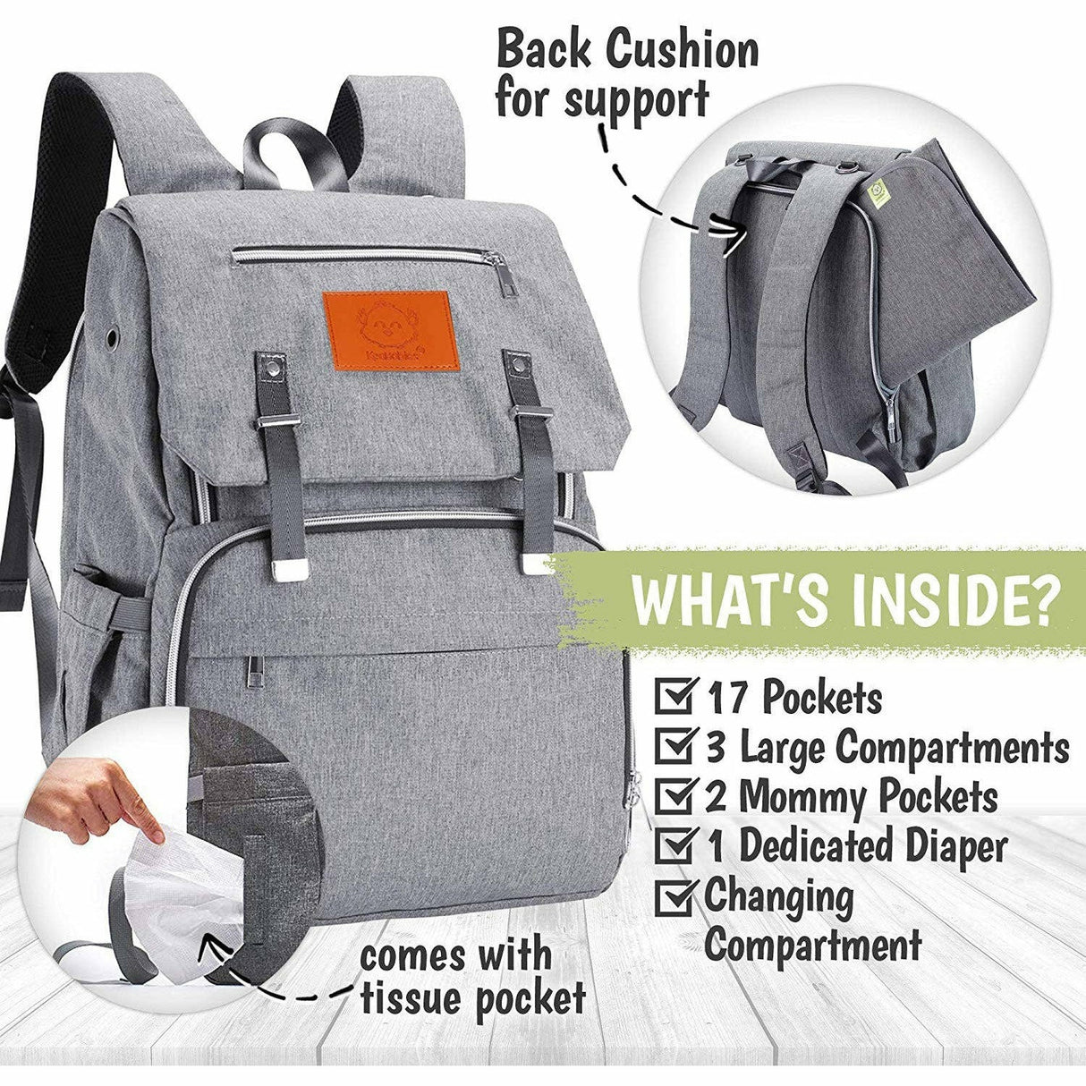 KeaBabies Explorer Diaper Backpack - Kid's Stuff Superstore