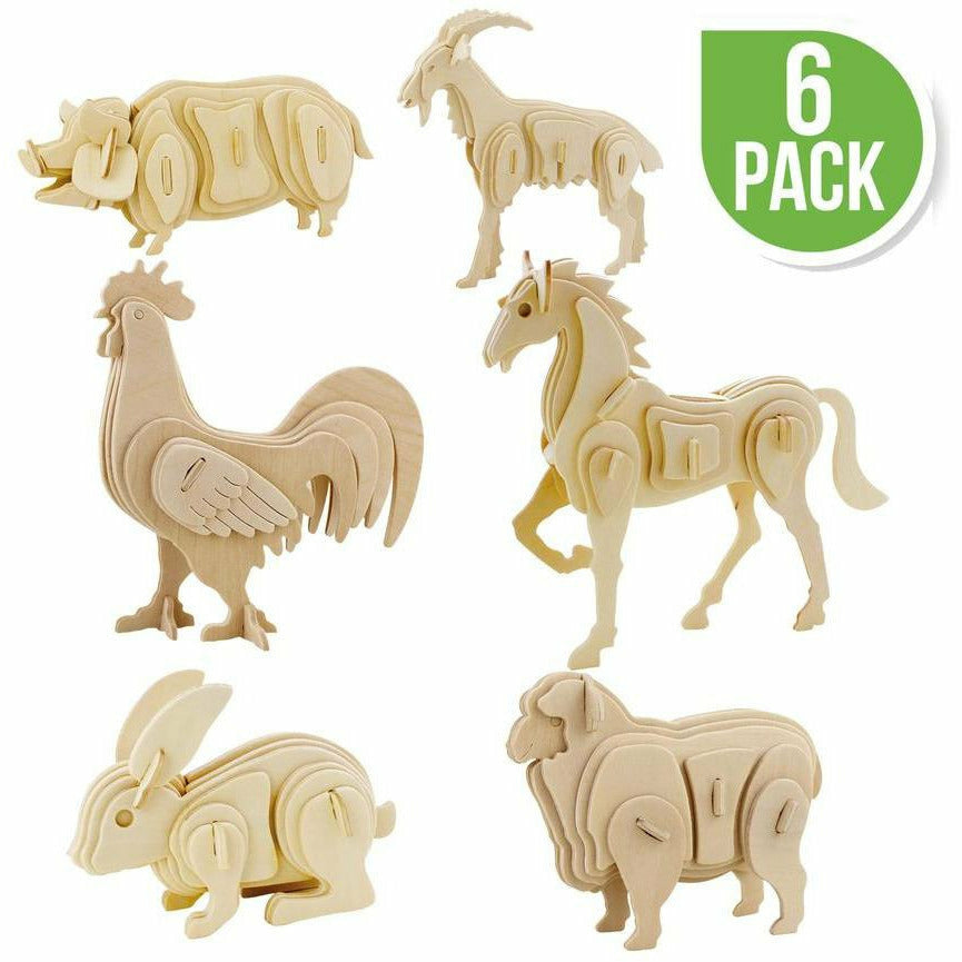 DIY 6 Pack 3D Puzzle: Farm Animals - Kid's Stuff Superstore