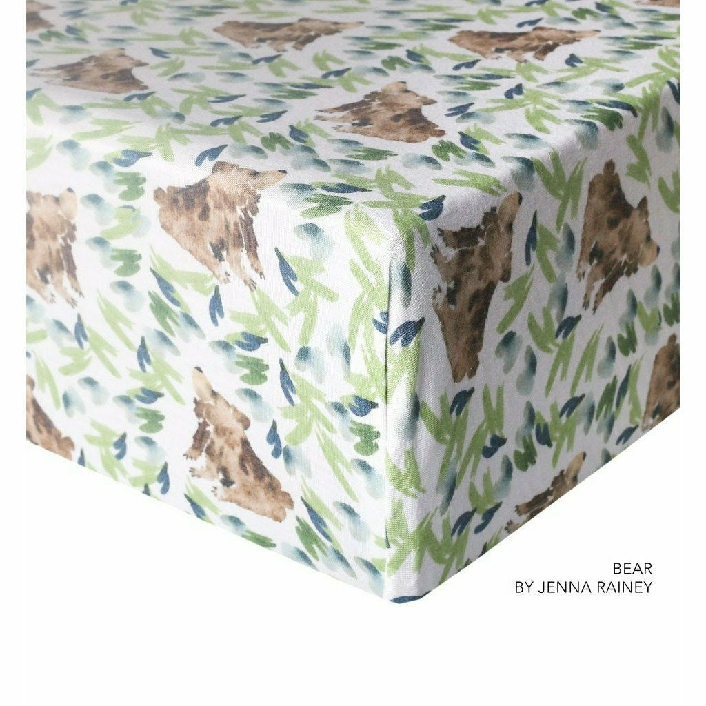 Copper Pearl Fitted Crib Sheet - Bear - Kid's Stuff Superstore