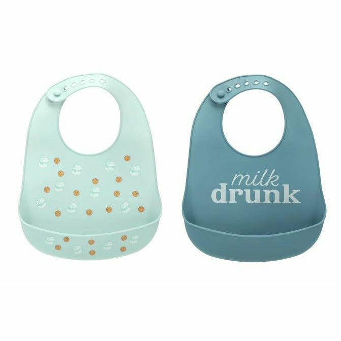 Pearhead Silicone Baby Bib - Milk Drunk - Kid's Stuff Superstore