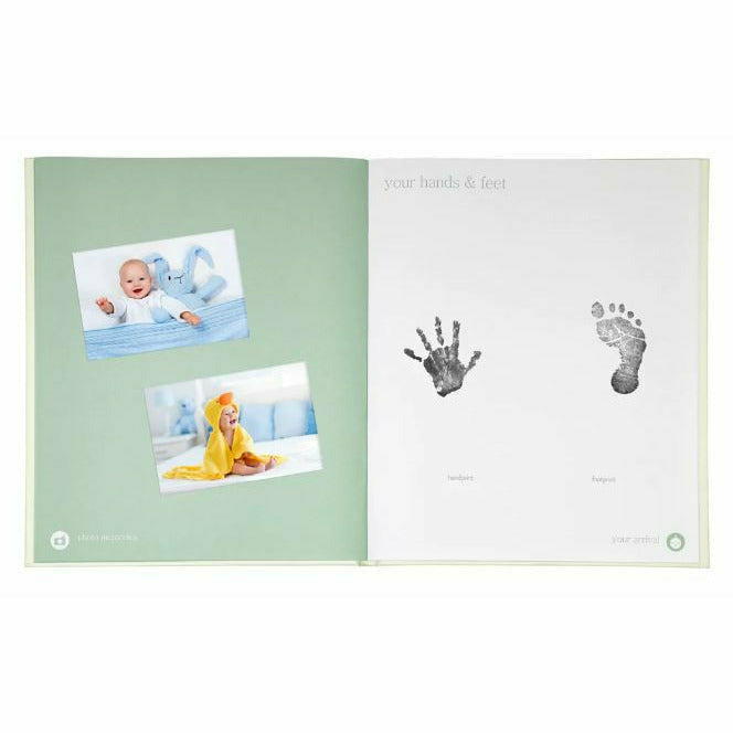 Baby Book - Sage Green Leaves - Kid's Stuff Superstore