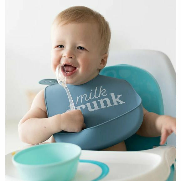 Pearhead Silicone Baby Bib - Milk Drunk - Kid's Stuff Superstore