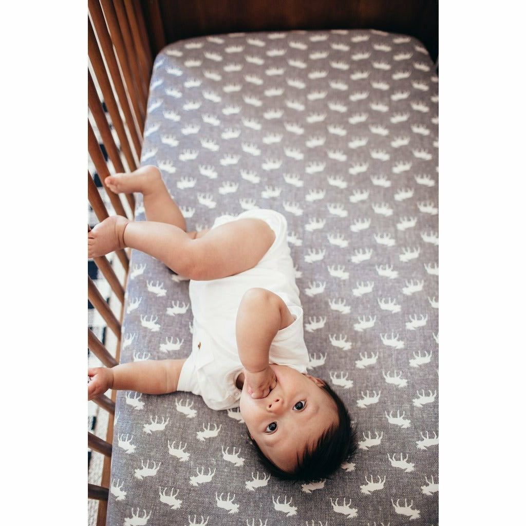 Copper Pearl Fitted Crib Sheet - Scout - Kid's Stuff Superstore