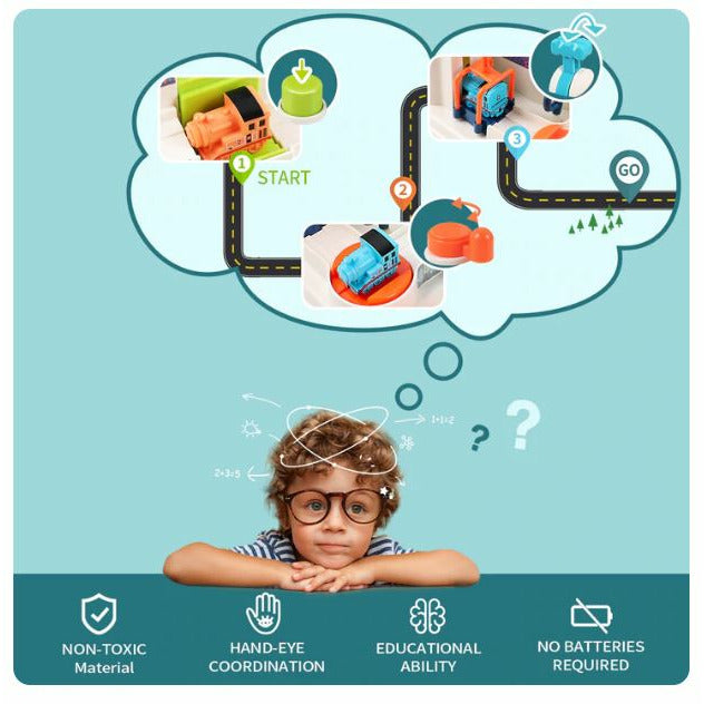 Kids Train Race Track Play Set Ramp Vehicle Toys- Dinosaur Adventure - Kid's Stuff Superstore