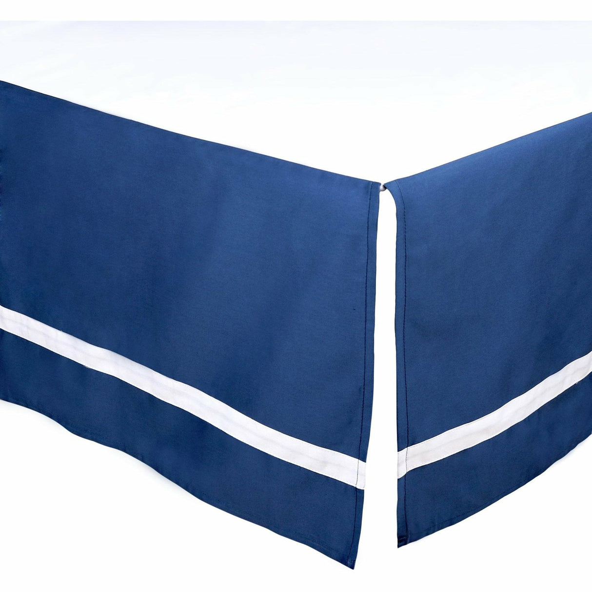 Navy Tailored Crib Dust Ruffle - Kid's Stuff Superstore