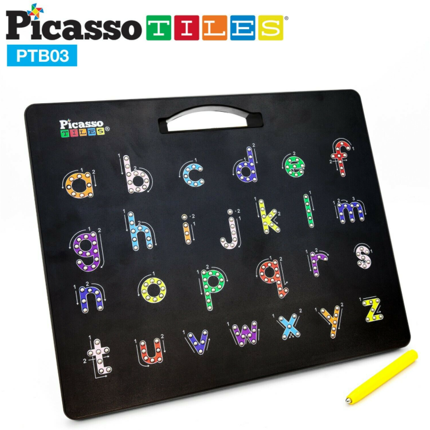 PicassoTiles 12"x10" Magnetic 2-in-1 Upper and Lower Case Drawing Board - Kid's Stuff Superstore