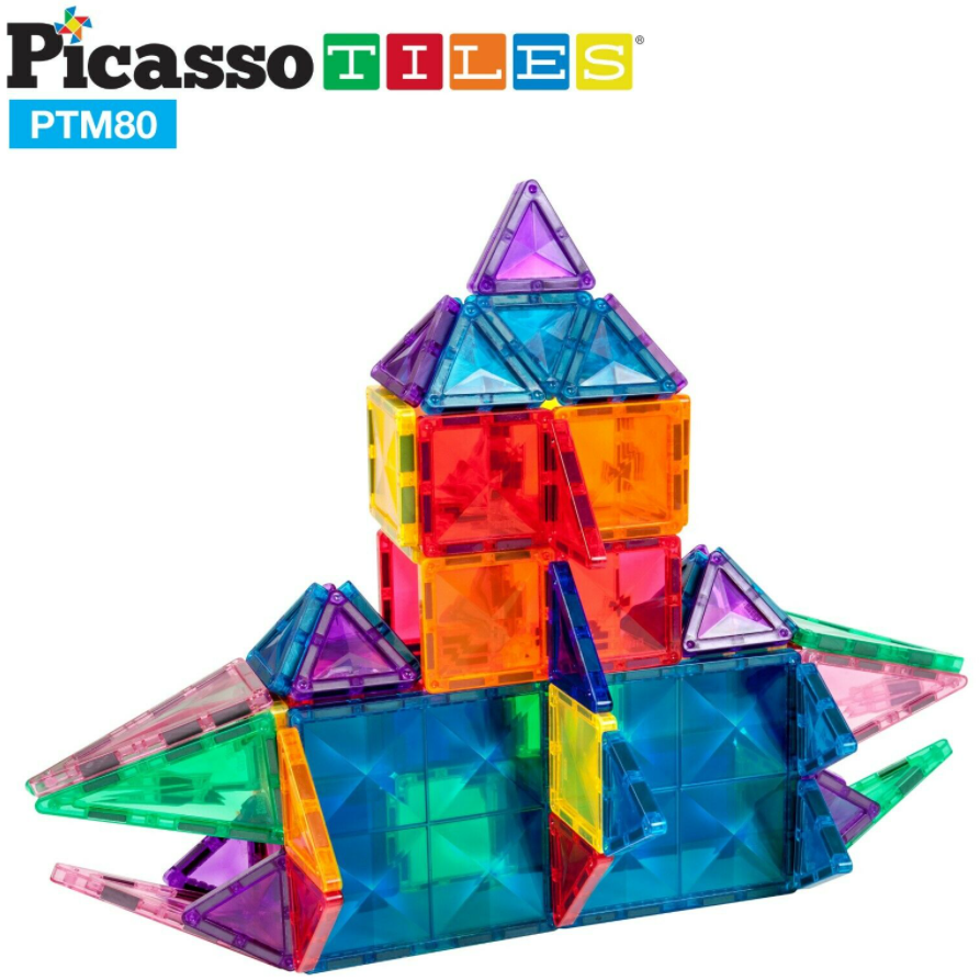 PicassoTiles 80 PC Mini Diamond Travel Size Building Block Set - Kid's Stuff Superstore