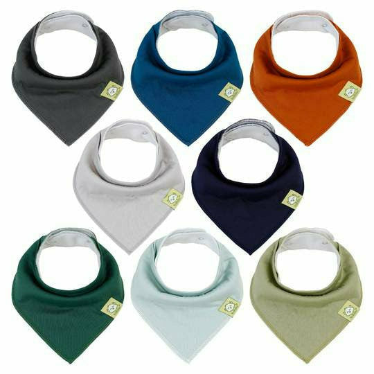 8-Pack Bandana Bibs- Hunter - Kid's Stuff Superstore