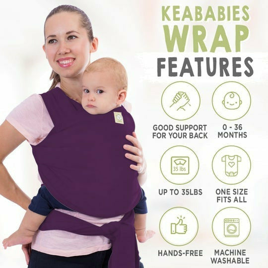 KeaBabies Baby Wrap Carrier- Royal Purple - Kid's Stuff Superstore