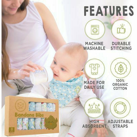 8-Pack Bandana Bibs- Flourish - Kid's Stuff Superstore