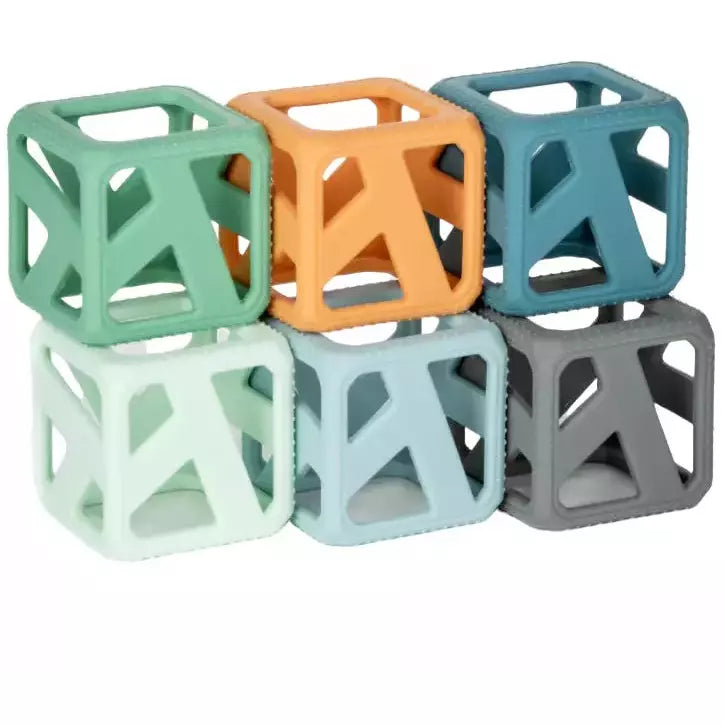 Malarkey Kids Stack N Chew Mini Cubes - Earthy - Kid's Stuff Superstore