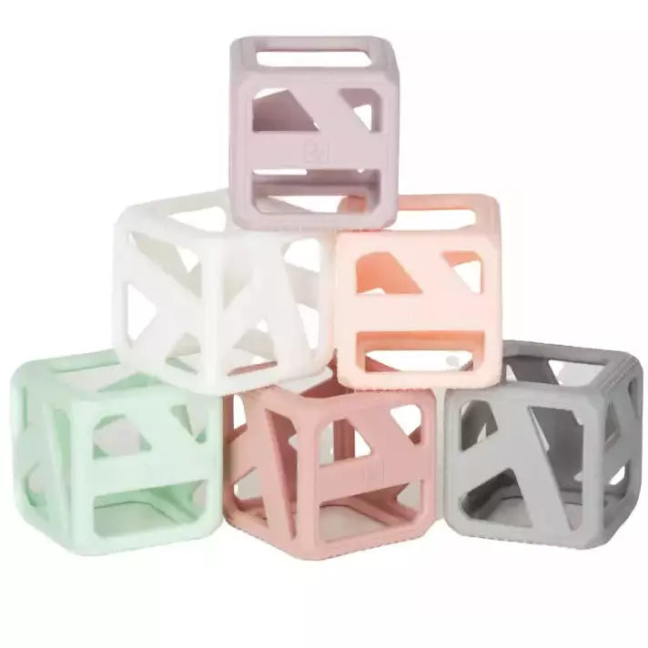 Malarkey Kids Stack N Chew Mini Cubes - Pastel - Kid's Stuff Superstore