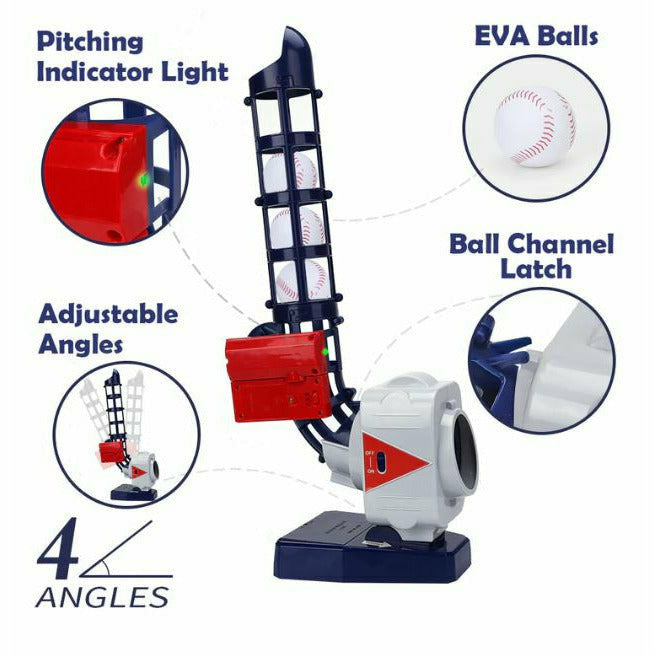 2 in 1 Baseball & Tennis Pitching Machine Active Training Toys Set - Kid's Stuff Superstore