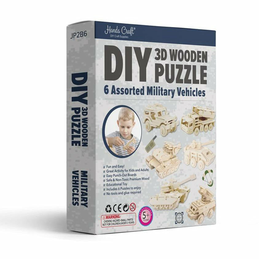 DIY 6 Pack 3D Puzzle: Military Vehicles - Kid's Stuff Superstore