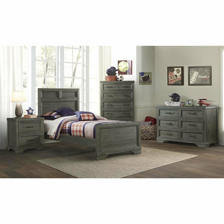 Foundry 5 Drawer Chest - Brushed Pewter - Kid's Stuff Superstore
