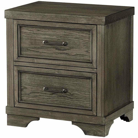 Foundry 2 Drawer Nightstand - Brushed Pewter - Kid's Stuff Superstore