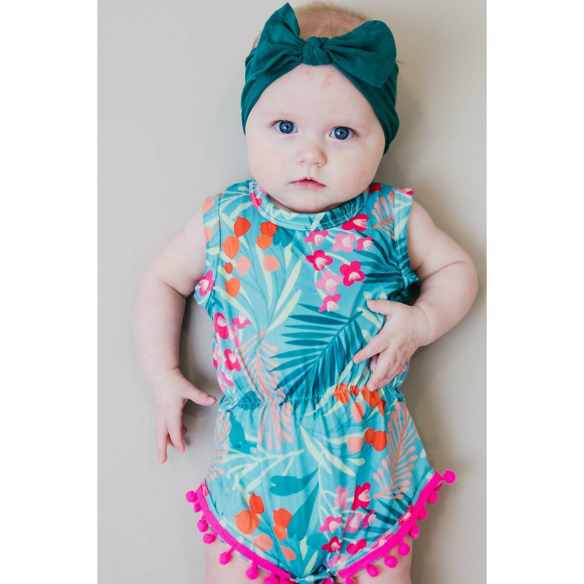 Mila & Rose Pom Pom Romper - Totally Tropical - Kid's Stuff Superstore