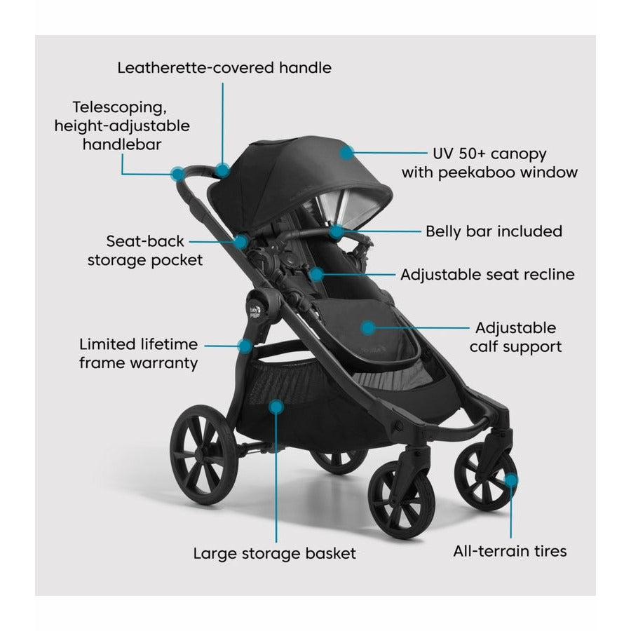 Baby Jogger City Select 2 Stroller - Eco Collection - Lunar Black - Kid's Stuff Superstore