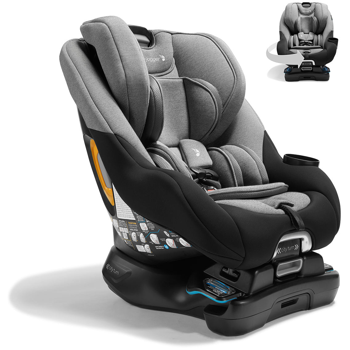 Baby Jogger City Turn Rotating Convertible Car Seat - Onyx Black - Kid's Stuff Superstore